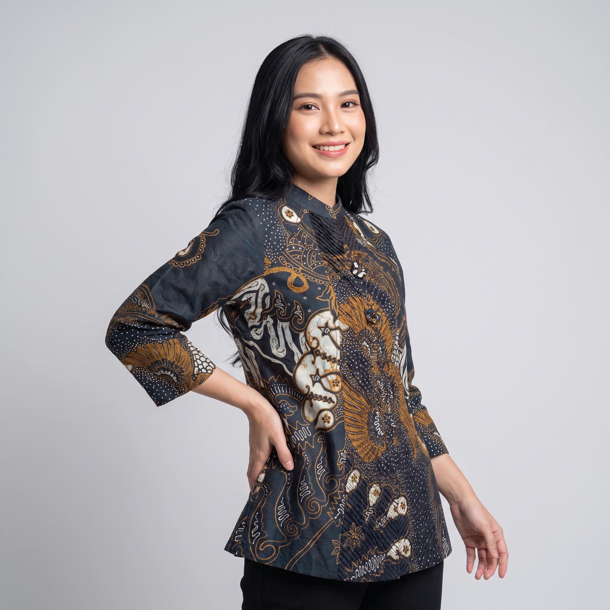 Blus Batik Lengan 3/4 - 258 - Gambar 4