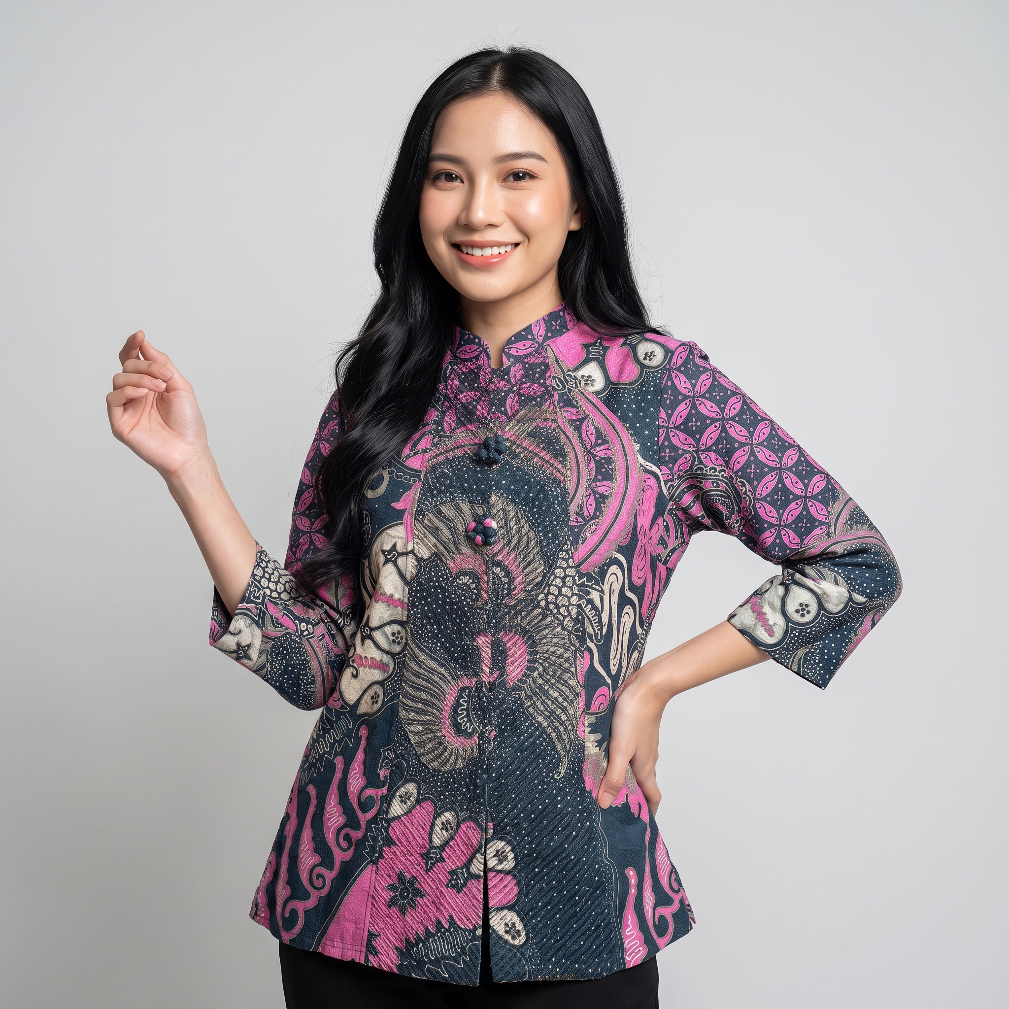 Blus Batik Lengan 3/4 - 258 - Gambar 6