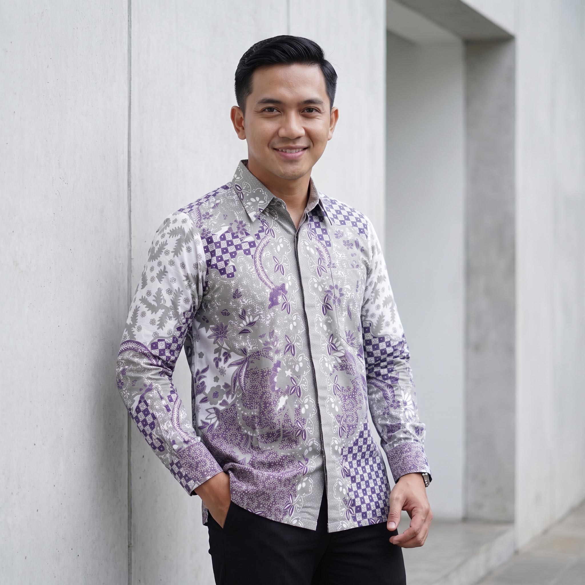 Kemeja Regular Fit Batik Ismoyo Lengan Panjang - 314 - Gambar 2
