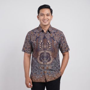 Kemeja Batik Pria Katun Cabut Lengan Pendek - 332